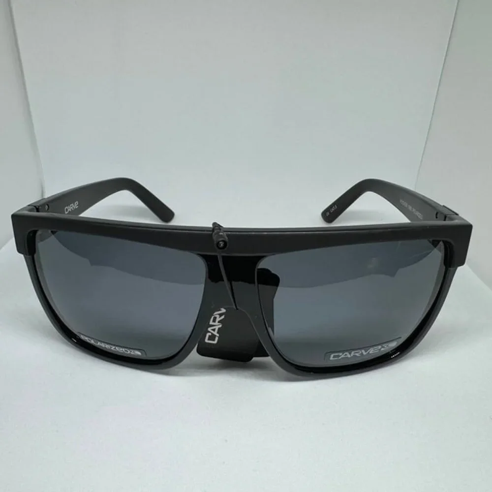 Carve Rocker Gloss Black Polarized Sunglasses